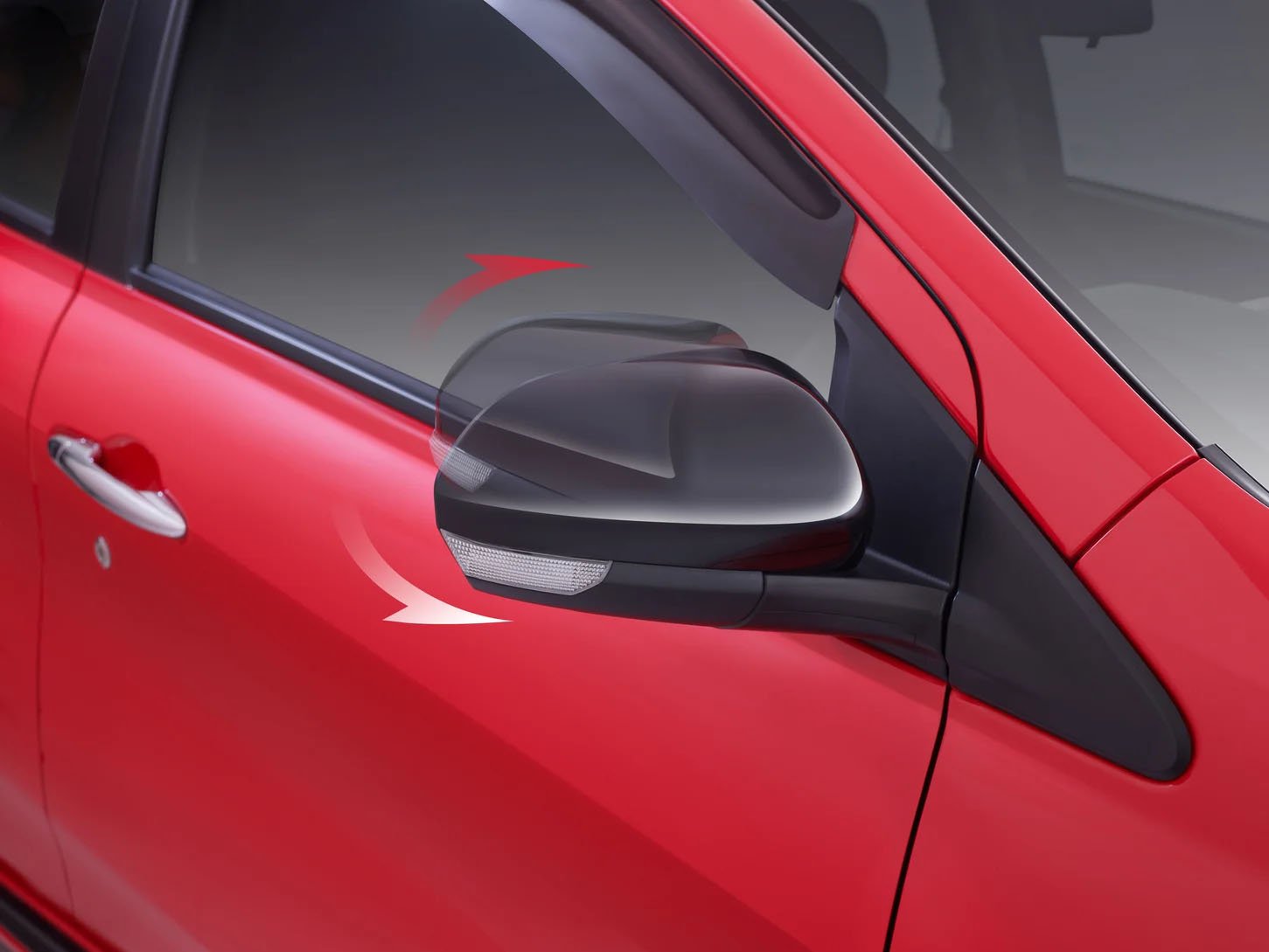 New Black Outer Mirror with Auto Folding - Daihatsu Sirion