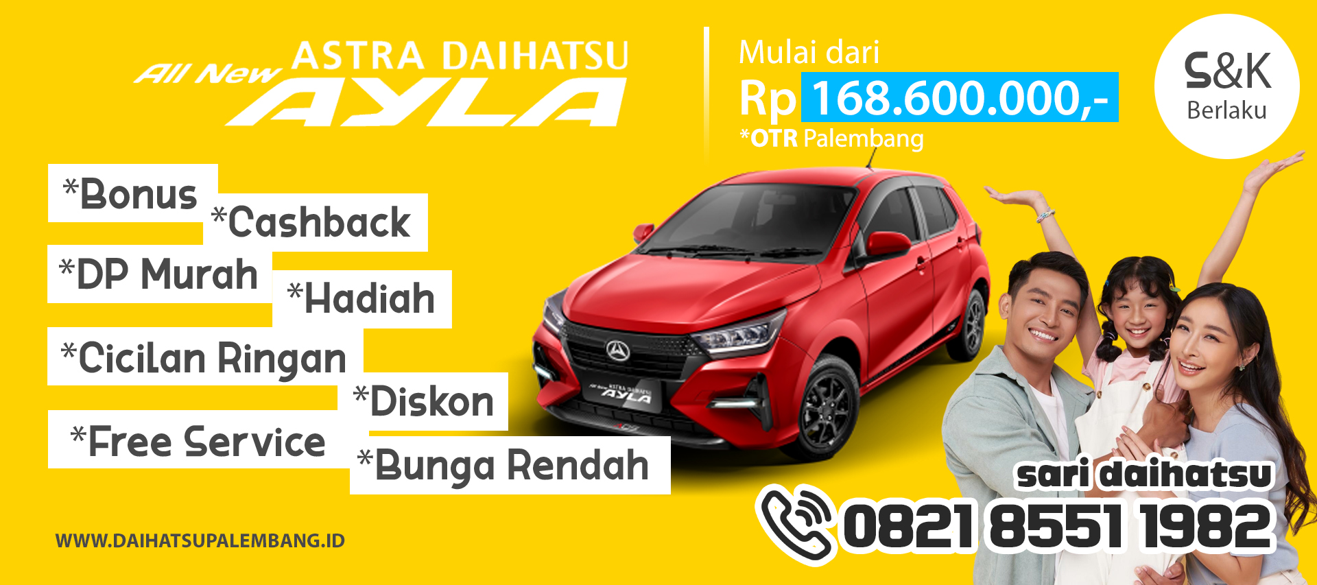 Daihatsu Palembang Ayla Harga Promo Murah 2025 DP Ringan