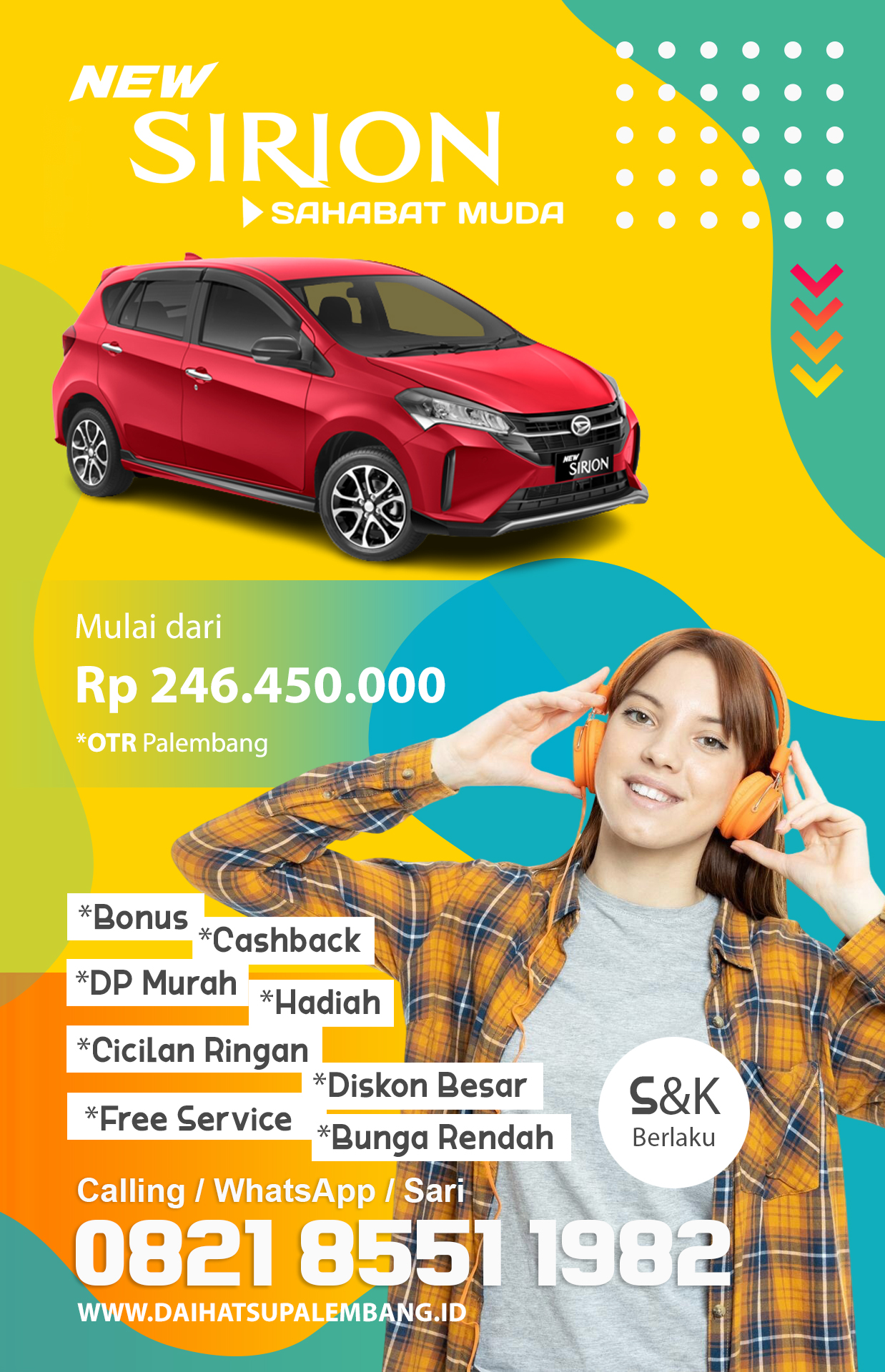 Daihatsu Palembang Sirion Promo 2025 Harga DP Murah Cicilan Ringan