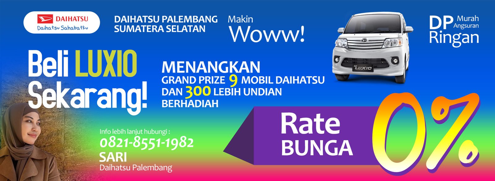 Daihatsu Palembang Luxio Bunga Rendah DP Murah